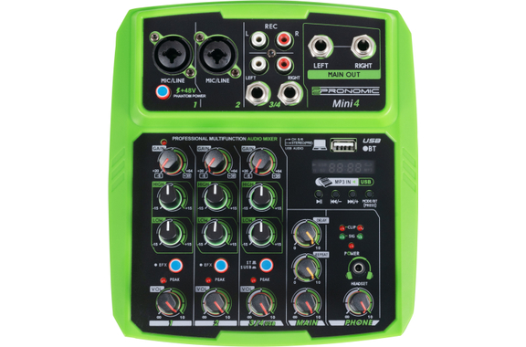Pronomic Mini4 Mesa de Mezclas USB de 4 Canales image 1