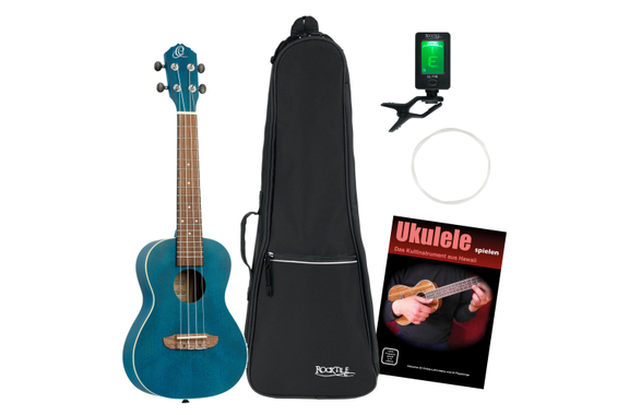 Ortega RUOCEAN Set Ukulélé Concert Bleu Satin image 1