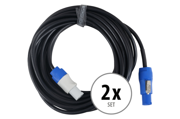 Pronomic Power Twist 10 Power Cable 10m 2x Set image 1