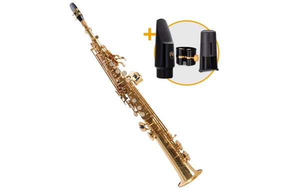Classic Cantabile Winds SS-450 Saxofón Soprano Bb Set ESM image 1
