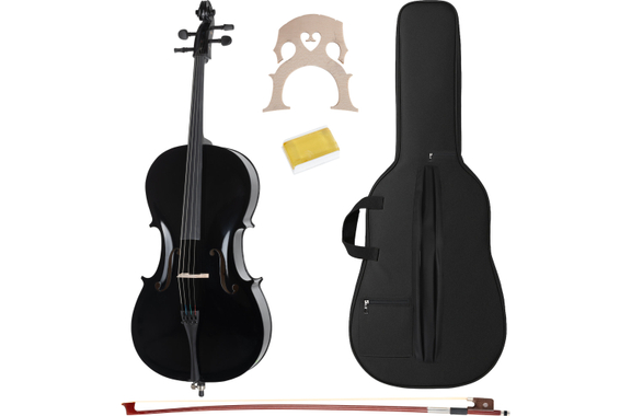 Classic Cantabile CP-100BK 4/4 Violoncelle Ensemble Noir image 1