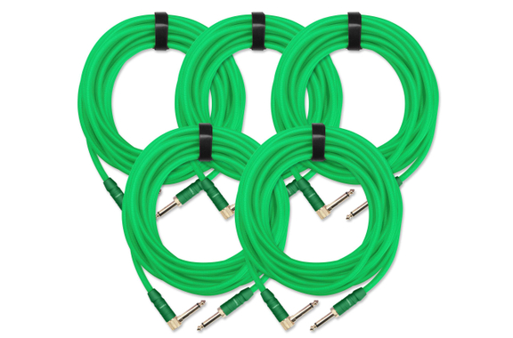 Pronomic Trendline INST-6NG Instrumentkabel 6m groen 5x Set image 1