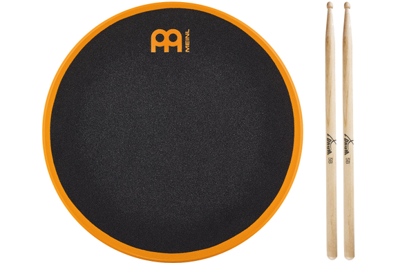 Meinl MMP12OR Marshmallow Practice Pad 12" Orange Sticks Set image 1