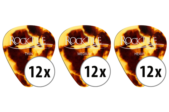 Rocktile Médiators Brown Tortoise Pack Maître 36 pièces image 1
