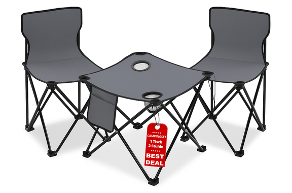 Stagecaptain CS-4547 GY Ensemble De Table De Camping Compact Gris image 1