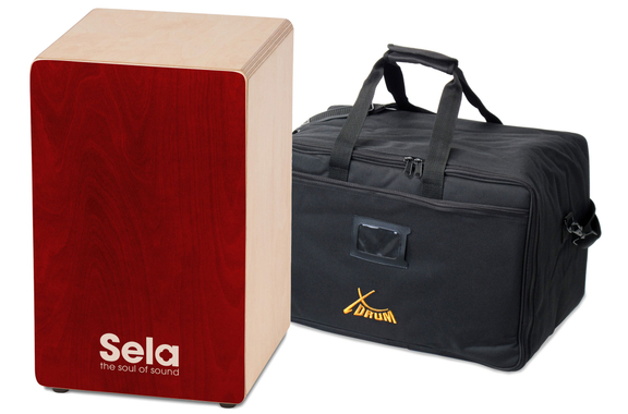 Sela SE 165 Primera Cajon Red Set incl. Cajon Gigbag image 1