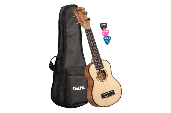 Cascha Soprano Mahogany Ukulele Set image 1