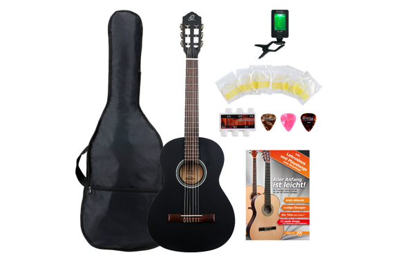 Ortega RST5M-3/4BK Guitare Classique Black Set image 1