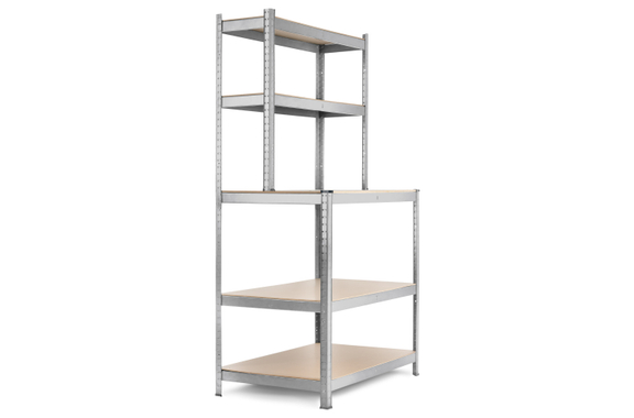 Stagecaptain WBR-175 SR Scaffale da Banco da Lavoro con Ripiani in Legno Argento image 1