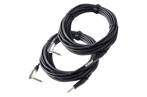 Pronomic Stage INST-A-10 Angled Jack Cable 2x Set 10m, 1.5mm image 1