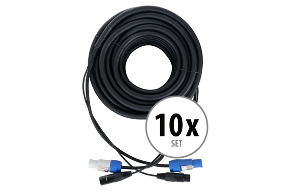 Pronomic Stage PPD-20 Hybridkabel Powerplug/DMX 10x Set image 1