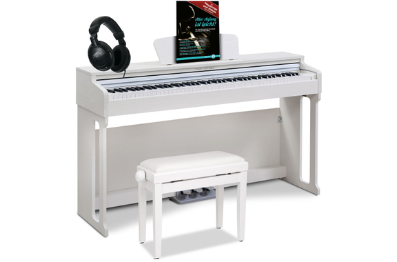 Classic Cantabile DP-220 WM E-Piano Wit mat Set image 1