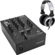 Omnitronic PM-222P 2-Kanaals DJ-Mixer met Player Set