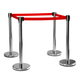 Stagecaptain PLS-200S Poteaux de Séparation Système de Guidage Argent 4x-SET