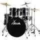 XDrum Semi 20" Studio Drumstel Midnight Black Set incl. Galgstandaard + Crashbekken