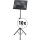 Pronomic OS-01P Leggio Orchestrale in Lamiera Forata con Morsetti per Spartiti Set da 10
