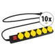Stagecaptain OPSS-6 YE Multiprise Extérieure 6 Prises Avec Interrupteur IP44 Lot De 10