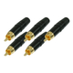Neutrik Rean NYS373-0 Conector Cinch Negro Paquete De 5