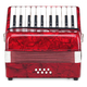 Classic Cantabile Secondo Accordéon Enfant 8 Basses rouge
