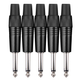 Pronomic JPLUG Zwarte Jackplug - Set Van 5