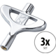 Tama TDK10 Llave De Afinación Paquete De 3