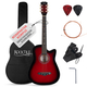 Rocktile WSD-5C-RDB Slim Line Westerngitarren Set Redburst
