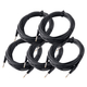 Pronomic Stage INST-10 Cavo per Strumenti Jack 10m nero Set da 5