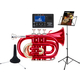 Classic Cantabile TT-400 Bb-Pockettrompet Rood Starterset