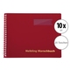 Helbling BMR25 Marschboek rood 25 vakken 10x set