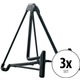 K&M 17581 Heli 2 Support Guitares Électriques noir lot de 3