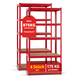 Stagecaptain Heavyrack Lagerregal Holzböden Rot, max. 875 kg 4x Set