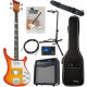 Rocktile Pro RB-400R Redneck Bajo Eléctrico Red Sunburst Super Set