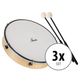 XDrum HTM-10K Handtrommel met Slagstok 3x Set