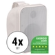 Pronomic OLS-5 WH Outdoor-luidsprekers wit 4x 80 Watt 4x Set