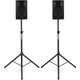 Pronomic E-210 MA 10" Aktivbox 400 Watt Stativ Set