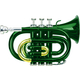 Classic Cantabile Brass TT-400 Bb-Taschentrompete grün