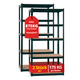 Étagère de Stockage Stagecaptain Heavyrack avec Tablettes en Bois Vert Foncé, max. 875 kg Lot de 2