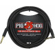 Pig Hog "Black Woven" Instrumentenkabel 3m Winkel