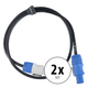 Pronomic Power Twist 1 Power Cable 1m 2x Set