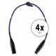 Pronomic Stage DMX3-0,5 DMX-kabel 0,5m 4x Set