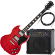 Rocktile Pro S-Red E-Gitarre Heritage Cherry AK30A Set