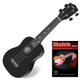 Classic Cantabile US-100 BK Ukulele Soprano Negro Conjunto Incl. Cuadernillo