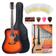 Classic Cantabile Westerngitarre Starter-SET inkl. 5-teiligem Zuberhörset sunburst