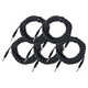Pronomic Stage INST-10T Instrumentenkabel Klinke 10m Textil 5x Set