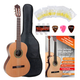 Antonio Calida GC201S 7/8 Guitare Classique Set Débutant avec Ensemble Accessoires 5 Pièces