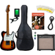 Jet Guitars JT-300 Guitare Électrique Sunburst Set Débutant