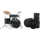 Tama IP52H6W-HBK Imperialstar Drumkit Hairline Black Set incl. Gigbags