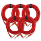 Pronomic Trendline INST-6R Instrumentenkabel 6m rot 5x Set