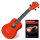 Classic Cantabile US-100 RD Soprano-Ukulele Rojo Set Incl. Cuadernillo De Aprendizaje