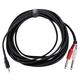 Pronomic Stage JM2JS-6 Cavo Audio 3,5mm Stereo Jack / 2x 6,3mm Mono Jack 6m nero